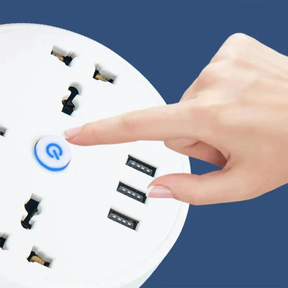 EU Plug AC Outlet Smart Home Power Strip β Multipurpose Electrical Extension Cord with USB Ports & Fast Charging