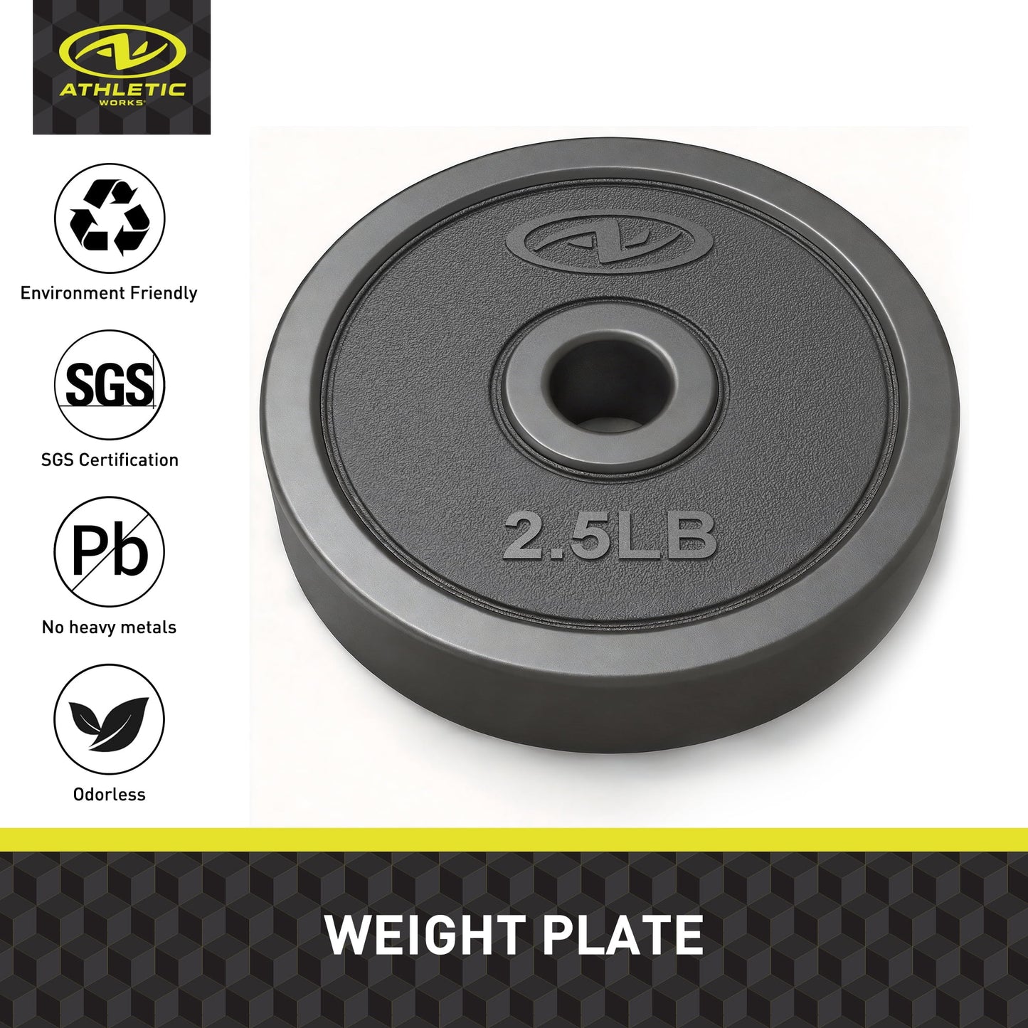 40LB 5 in 1 Adjustable Dumbbell Set , Fitness Exercises for Home Gym, Black, 1-Inch Holes Fit Standard Sized Bar