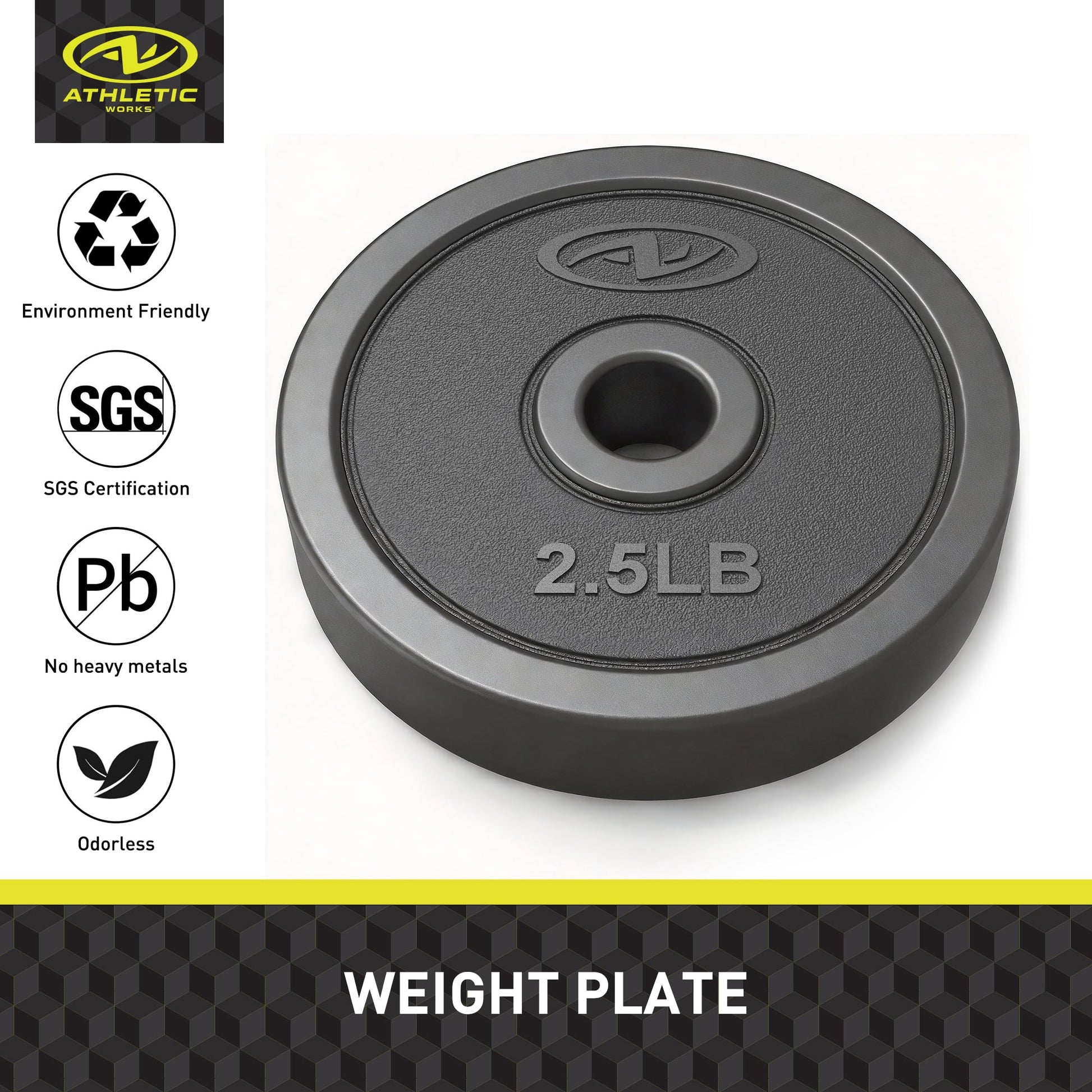 40LB 5 in 1 Adjustable Dumbbell Set , Fitness Exercises for Home Gym, Black, 1-Inch Holes Fit Standard Sized Bar