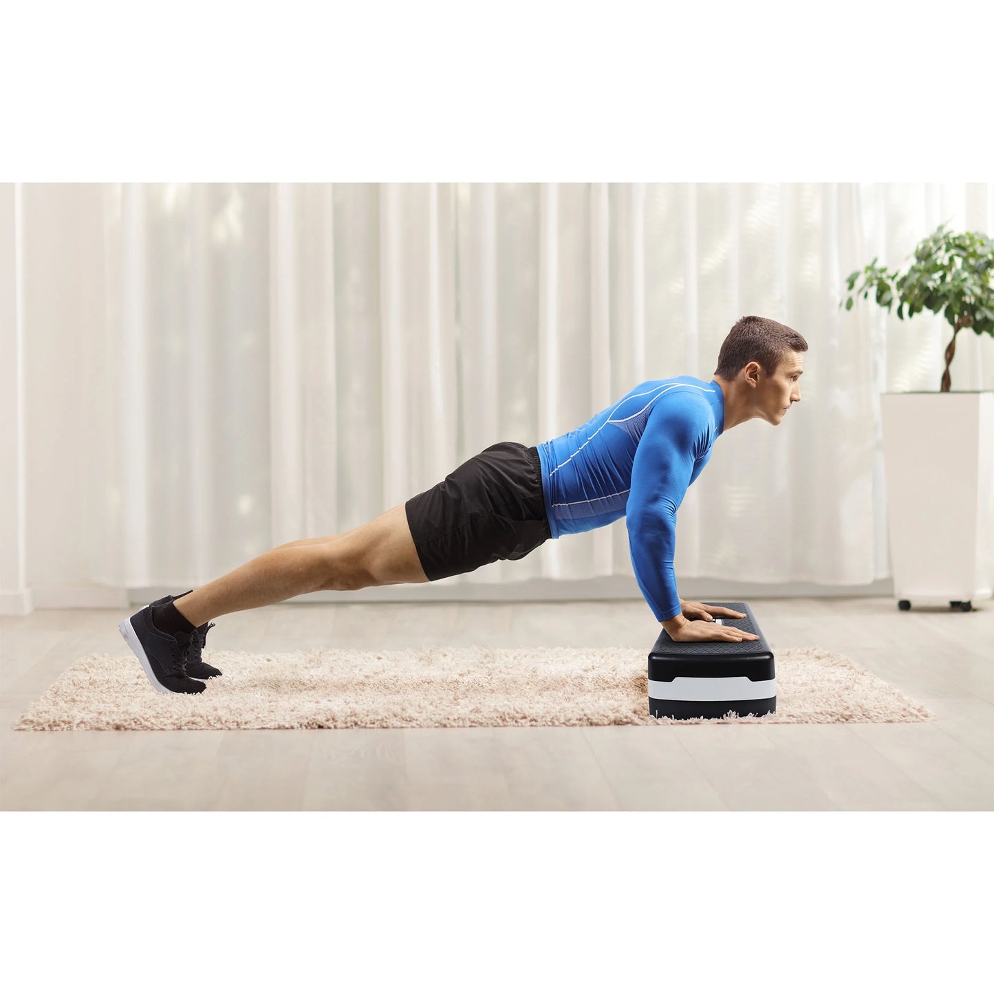 Adjustable Step Aerobics Platform - 4 to 6 in Height